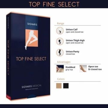 Varis Çorabı Tf Select Külotlu Burnu Açık  CCL2 Sigvaris S Plus Short