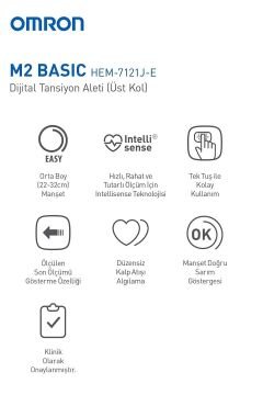 M2 Basic HEM-7121J-E Koldan Tansiyon Ölçer