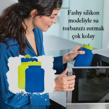Fashy 6415-50 Silikon Cep Model Sıcak Su Torbası - Mavi