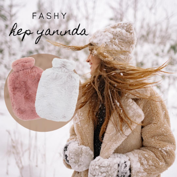 Fashy 67381-11 Peluş Kılıflı Sıcak Su Torbası - Beyaz