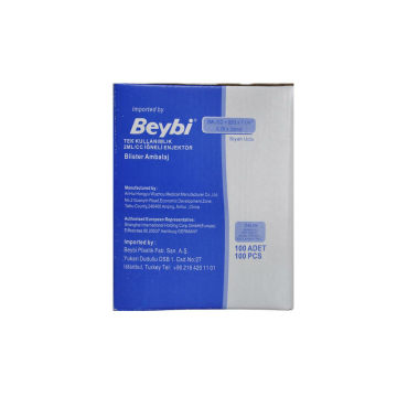 Beybi 2cc Enjektör Siyah Uç - 100 Adet