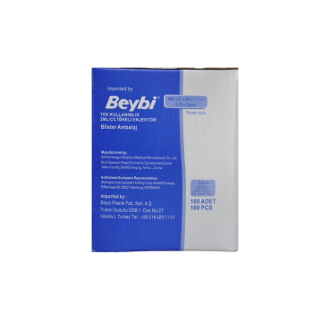 Beybi 2cc Enjektör Siyah Uç - 100 Adet