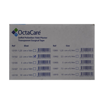 Octacare Şeffaf Flaster 2,5 cm x 10 m - 12 Adet