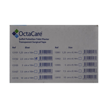 Octacare Şeffaf Flaster 2,5 cm x 10 m - 12 Adet