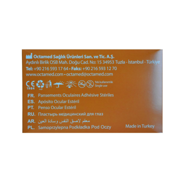 Octacare Steril Yapışkanlı Göz Pedi 6,5x 9,5 cm - 50 Adet