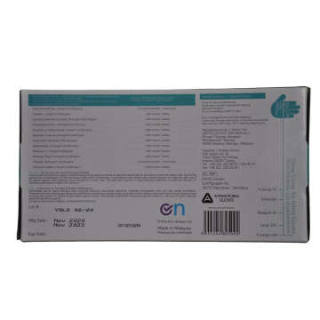 Gloveon Antimikrobiyal Nitril Pudrasız Muayene Eldiveni Large - 100 Adet