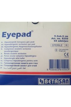 Eyepad Steril Yapışkanlı Göz Pedi 6,5 x 9,5 cm - 50 Adet