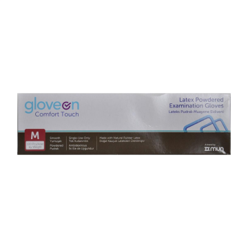 Gloveon Comfort Touch Lateks Pudralı Muayene Eldiveni Medium - 100 Adet