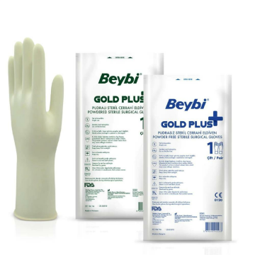 Beybi Gold Pudralı Steril Ameliyat Eldiveni 8 - 10 Adet