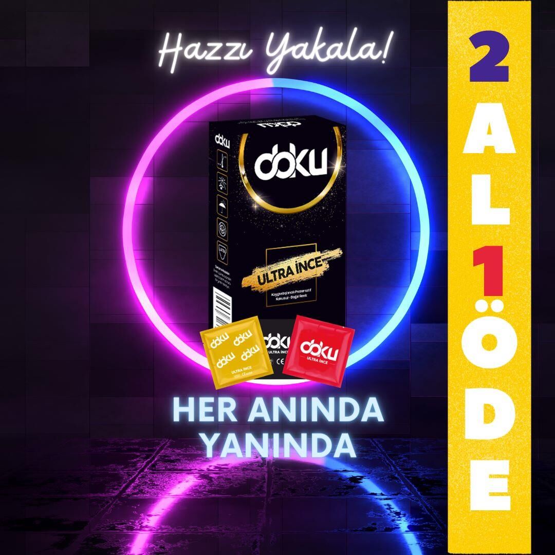 Doku Ultra İnce Prezervatif 24 ADET (2 AL BİR ÖDE) (2 AL BİR ÖDE)