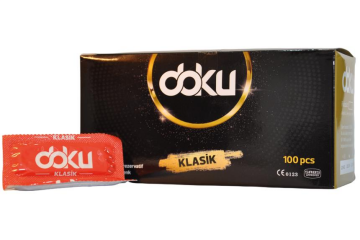 Doku Klasik Kayganlaştırıcılı Prezervatif 100 Adet